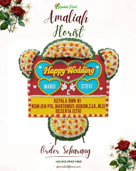 Papan Bunga Pernikahan Cokro